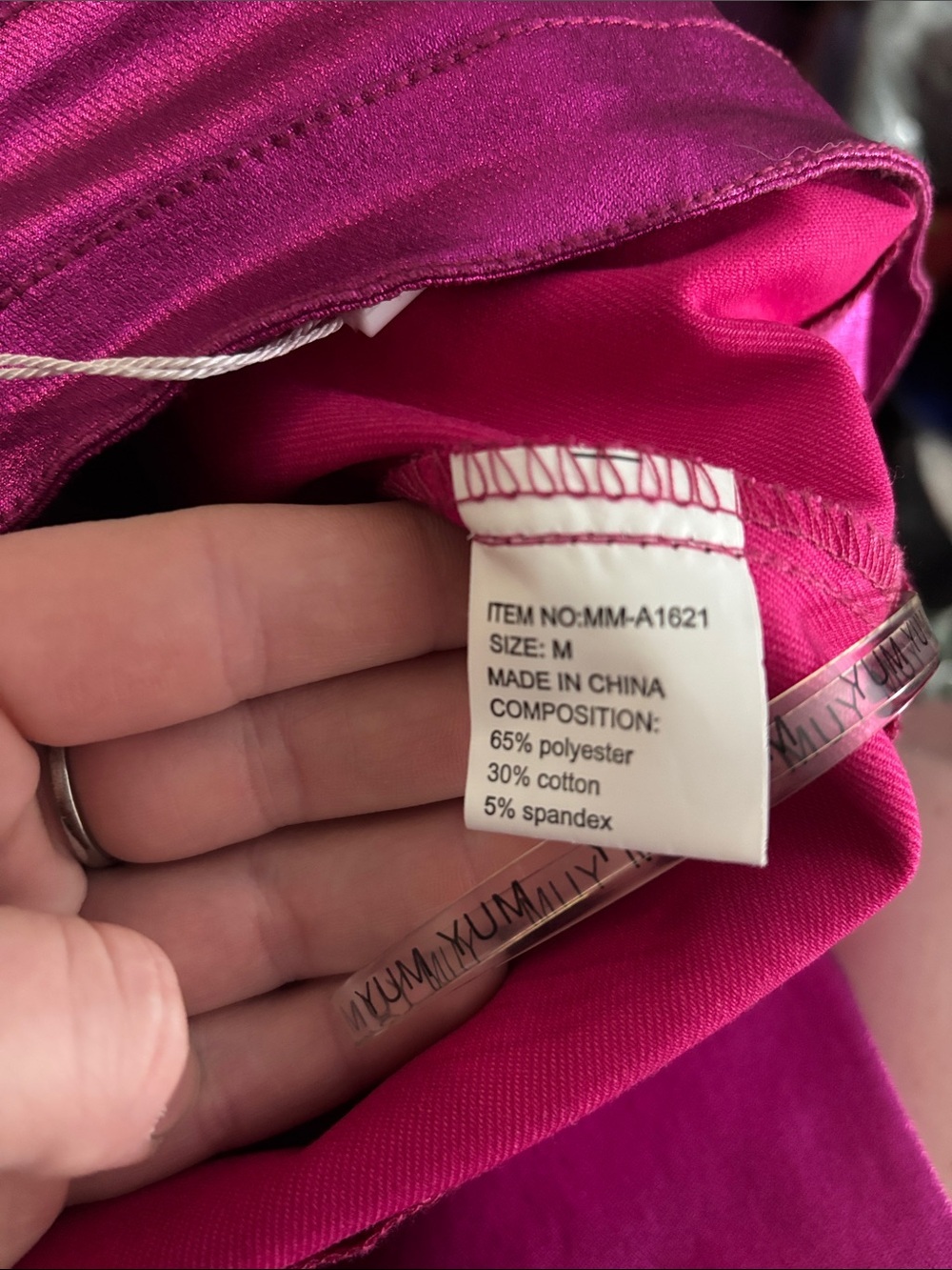 NWT MUY MUY Metallic Fuchsia Pink Cargo Midi Skirt w/ Two Way Zip | Size M - Picture 10 of 11